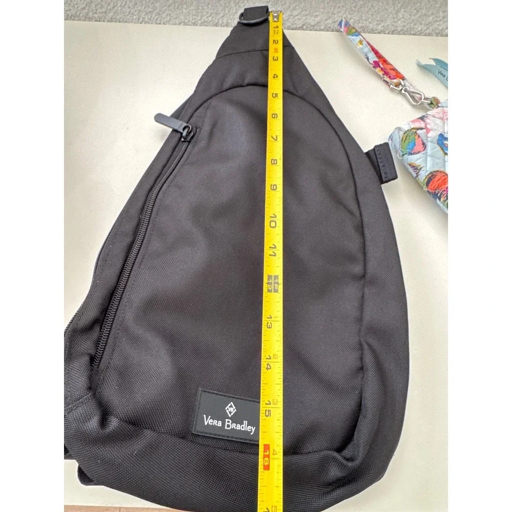 Vera‎ Bradley Essential Compact Sling backpack durable minimalist design black